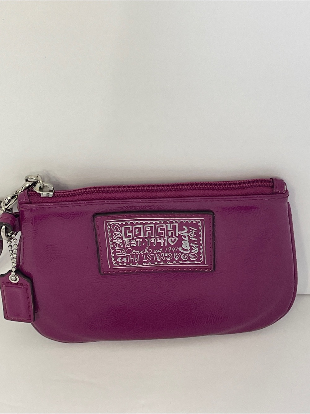 Coach Poppy Patent Leather Wristlet - Picture 6 of 9